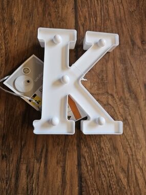White Letter K Marquee Light